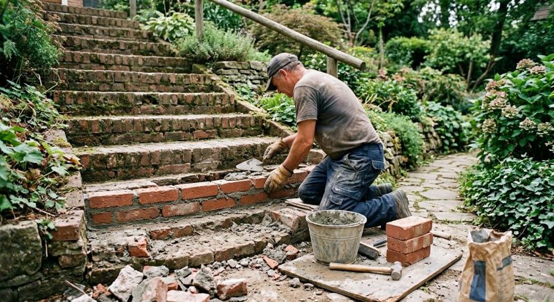 Brick Stairs Repair in Marlette, MI