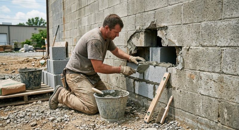 Concrete Block Repair in Clio, MI