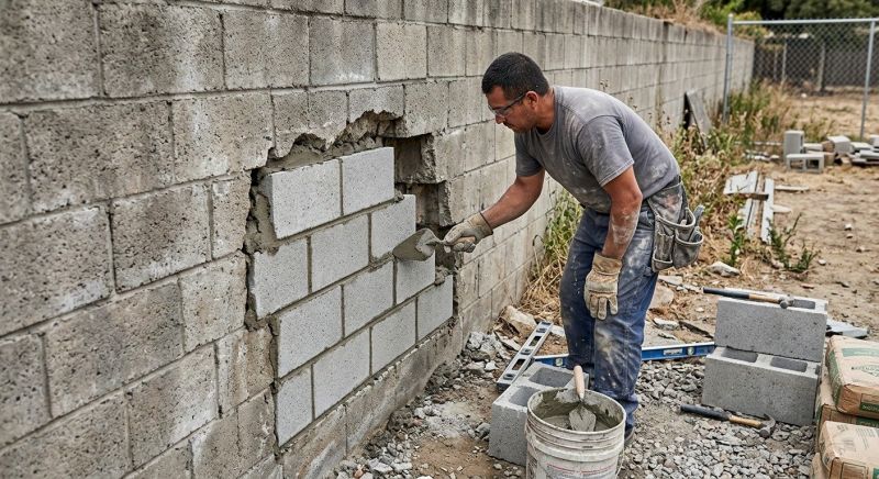Concrete Block Repair in Otisville, MI
