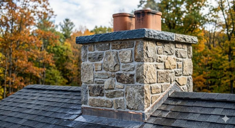 Stone Chimney Installation in Dryden, MI
