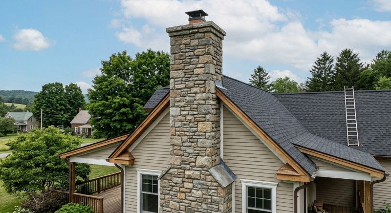 Stone Chimney Installation in Lapeer, MI