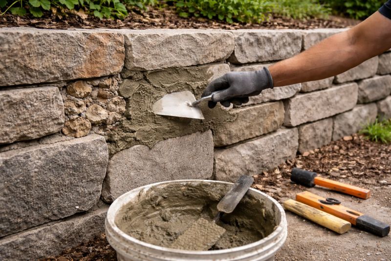 Stone Wall Repair in Almont, MI