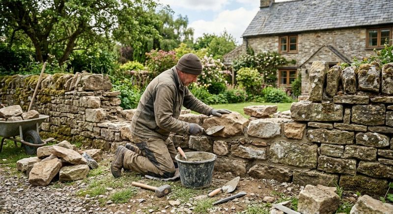 Stone Wall Repair in Imlay City, MI