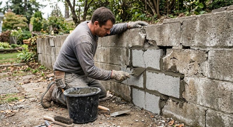 Stone Wall Repair in Marlette, MI